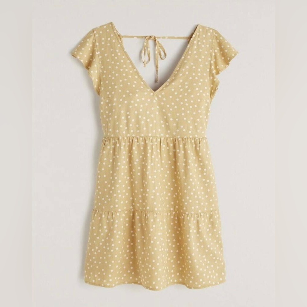 Abercrombie & Fitch Yellow Polka Dot Shift Dress